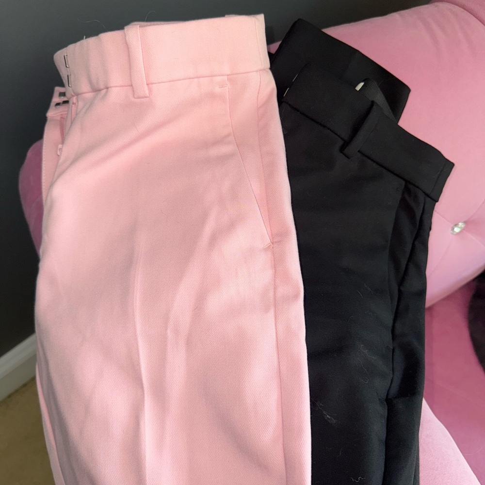 H&M 2 pair Pink and Black Dress Slacks